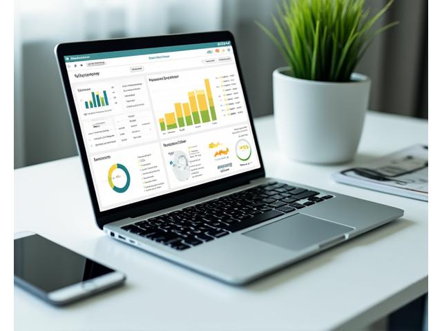 Gráficos e dashboards mostrando dados de bem-estar organizacional com ícones de análise de dados e monitoramento.