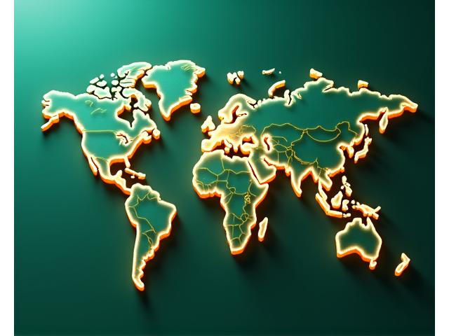 Mapa mundi estilizado com marcadores verdes em diversos países, indicando a presença e as parcerias internacionais da Vexaro Sustentável, transmitindo alcance global.